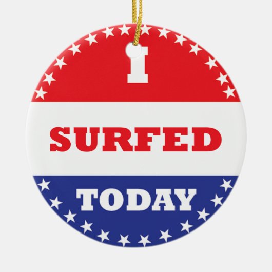 Ich habe heute gesurft keramik ornament (Vorne)