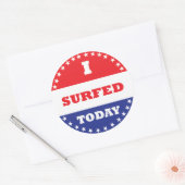 Ich habe heute gesurft runder aufkleber (Umschlag)