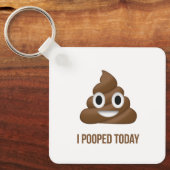 Ich habe heute Personalisiert Poo Emoji Gekackt Schlüsselanhänger (Vorderseite)