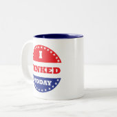 Ich habe heute Pickleball getaucht Zweifarbige Tasse (Vorderseite Links)