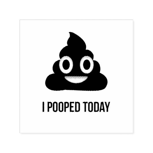 Ich habe heute Poo Emoji Gekackt Permastempel (Design)