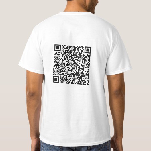 Ich habe heute Poo Emoji mit QR-Code Gekackt T-Shirt (Rückseite)