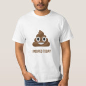 Ich habe heute Poo Emoji mit QR-Code Gekackt T-Shirt (Vorderseite)