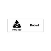 Ich habe heute Poo Emoji Personalisiert Gekackt Permastempel (Design)