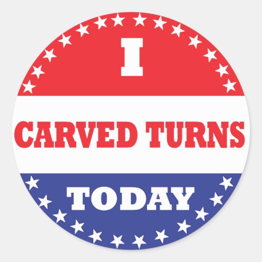 Ich habe heute Turns Carven Runder Aufkleber (Vorderseite)