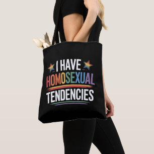 Ich habe homosexuelle Neigungen LGBTQ Stolz Regenb Tasche