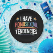 Ich habe homosexuelle Tendenzen LGBTQ Pride Rainbo Pappteller (Party)