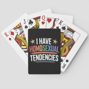 Ich habe homosexuelle Tendenzen LGBTQ Pride Rainbo Spielkarten