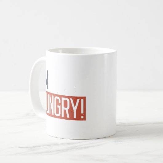 Ich habe Hunger Kaffeetasse (Vorderseite Links)