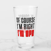 Ich habe ich bin Opa Deutsch-Großvater Recht Glas (Rückseite)