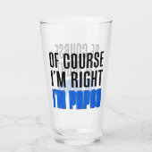 Ich habe ich bin Papou Grieche-Großvater Recht Glas (Rückseite)