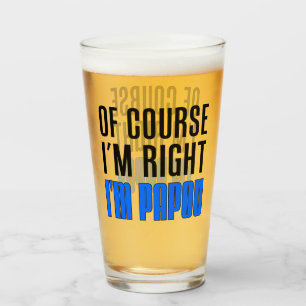 Ich habe ich bin Papou Grieche-Großvater Recht Glas