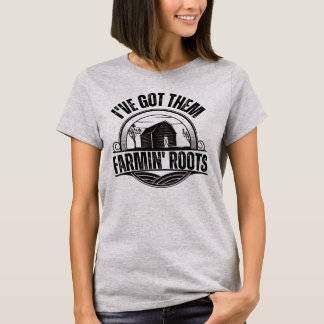 Ich habe ihnen den T - Shirt "Farmin' Roots Barn &