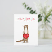 Ich habe Ihnen die totalste Liebe niedlich, Otter  Postkarte (Stehend Vorderseite)