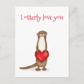 Ich habe Ihnen die totalste Liebe niedlich, Otter Postkarte (Vorderseite)