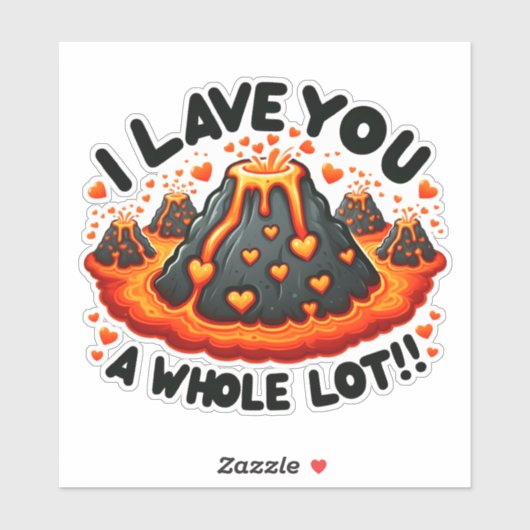 Ich habe Ihnen eine ganz Niedliche Vulkanlandschaf Aufkleber (Blatt)