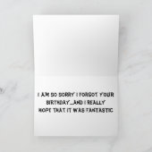 ICH HABE IHREN GEBURTSTAG VERGESSEN KARTE (Innenseite)