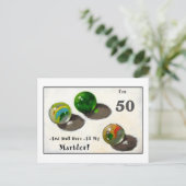 ICH HABE IMMER NOCH FÜNFZIG MEINE MARBELLEN POSTKARTE (Stehend Vorderseite)