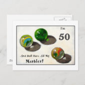 ICH HABE IMMER NOCH FÜNFZIG MEINE MARBELLEN POSTKARTE (Vorne/Hinten)