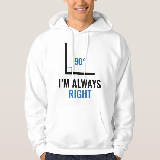 Ich habe immer recht hoodie (Vorderseite)