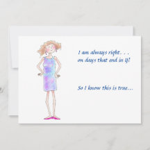 Ich habe immer recht, ihre Meinung blaues Kleid ze