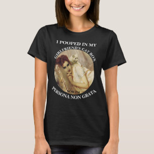 Ich habe in die Katzenkiste meiner Freundin geschi T-Shirt