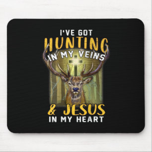 Ich habe in meinen Adern Jesus in meinem Herzen Go Mousepad