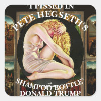 ICH HABE IN PETE HEGSETH SHAMPOO FLASCHENTRUMP GEH