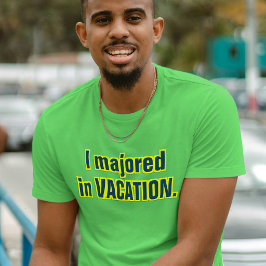 Ich habe in Vacation Blue Yellow Movie Slogan stud T-Shirt