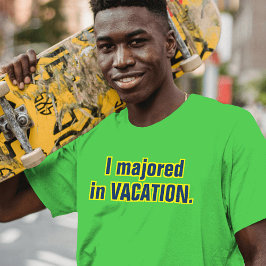 Ich habe in Vacation Blue Yellow Movie Slogan stud T-Shirt