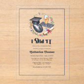 "Ich habe IT gemacht" Moderner Abschluss für Infor Acryleinladungen (Vorderseite)