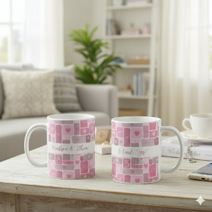 Ich habe Ja gesagt, Pink Verlobung Moderne Schrift Kaffeetasse