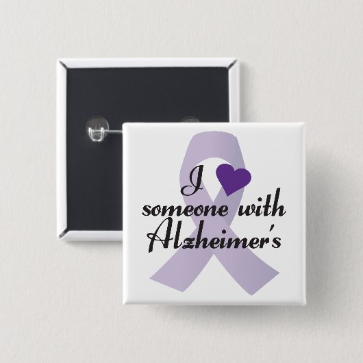 Ich habe jemanden mit Alzheimers Liebe Button (Vorne & Hinten)