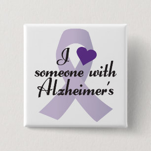 Ich habe jemanden mit Alzheimers Liebe Button