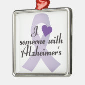 Ich habe jemanden mit Alzheimers Liebe Silbernes Ornament (Links)