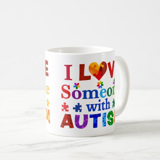 Ich habe jemanden mit AUTISM Liebe Kaffeetasse (VorderseiteRechts)