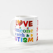 Ich habe jemanden mit AUTISM Liebe Kaffeetasse (Vorderseite Links)