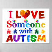 Ich habe jemanden mit AUTISM Liebe Poster (Vorne)
