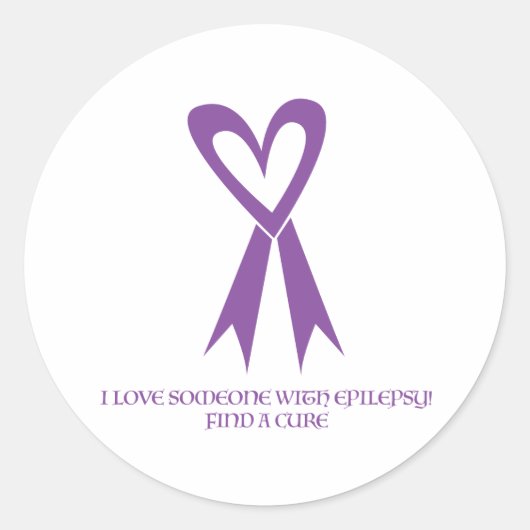 Ich habe jemanden mit Epilepsy Liebe! Runder Aufkleber (Vorderseite)