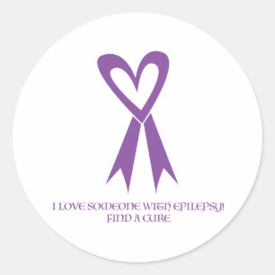 Ich habe jemanden mit Epilepsy Liebe! Runder Aufkleber