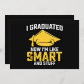Ich habe jetzt mein Studium als clever und fleißig Einladung (Vorne/Hinten)