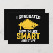 Ich habe jetzt mein Studium als clever und fleißig Postkarte (Vorne/Hinten)