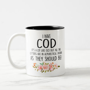 Ich habe Kabeljau, das ist sehr wie Kabeljau aber Zweifarbige Tasse