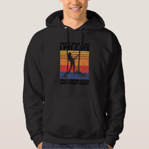 Ich habe Katzen, die ich spiele E-Gitarre und ich Hoodie
