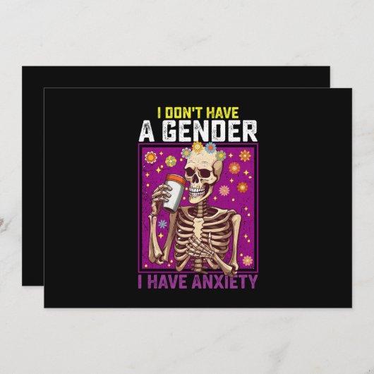 Ich habe kein Geschlecht, ich habe keine binäre An Einladung (Vorne/Hinten)