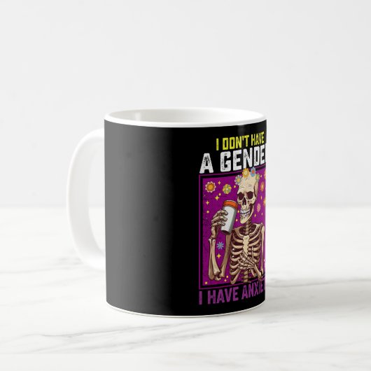 Ich habe kein Geschlecht, ich habe keine binäre An Kaffeetasse (Vorderseite Links)