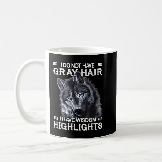 Ich habe kein graues Haar, ich habe Weisheim-Highl Kaffeetasse (Links)