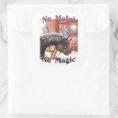 Ich habe kein Metall, keine Zauberkleber Quadratischer Aufkleber (Tasche)