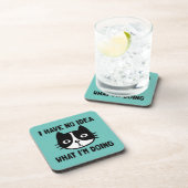 Ich habe keine Ahnung, was ich mit Katze mache Getränkeuntersetzer (Rechte Seite)