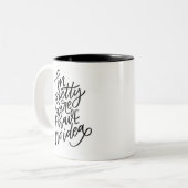 Ich habe keine Ahnung Zweifarbige Tasse (Vorderseite Links)